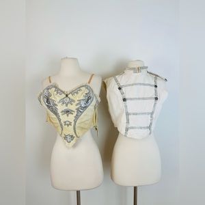 Vintage antique costumes circus showgirl corset bustier military top burlesque